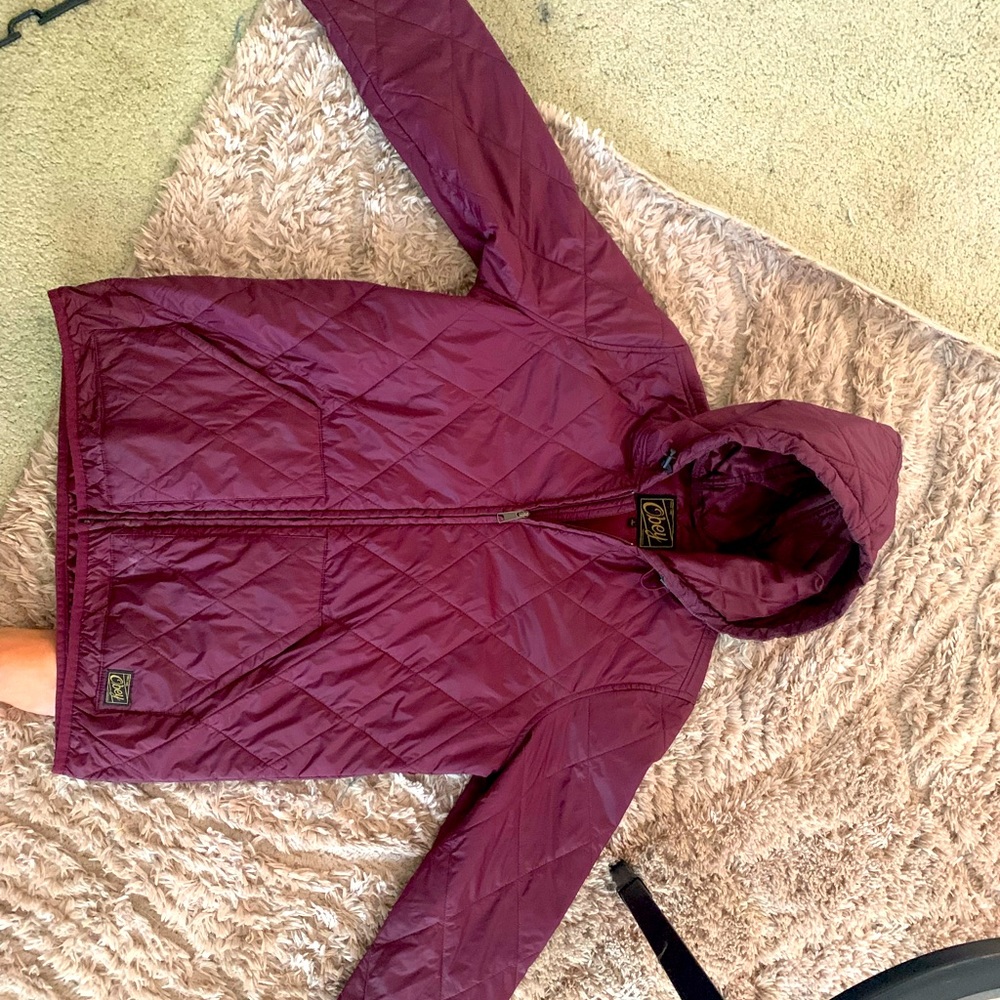 Obey Large Maroon Zipup Jacket